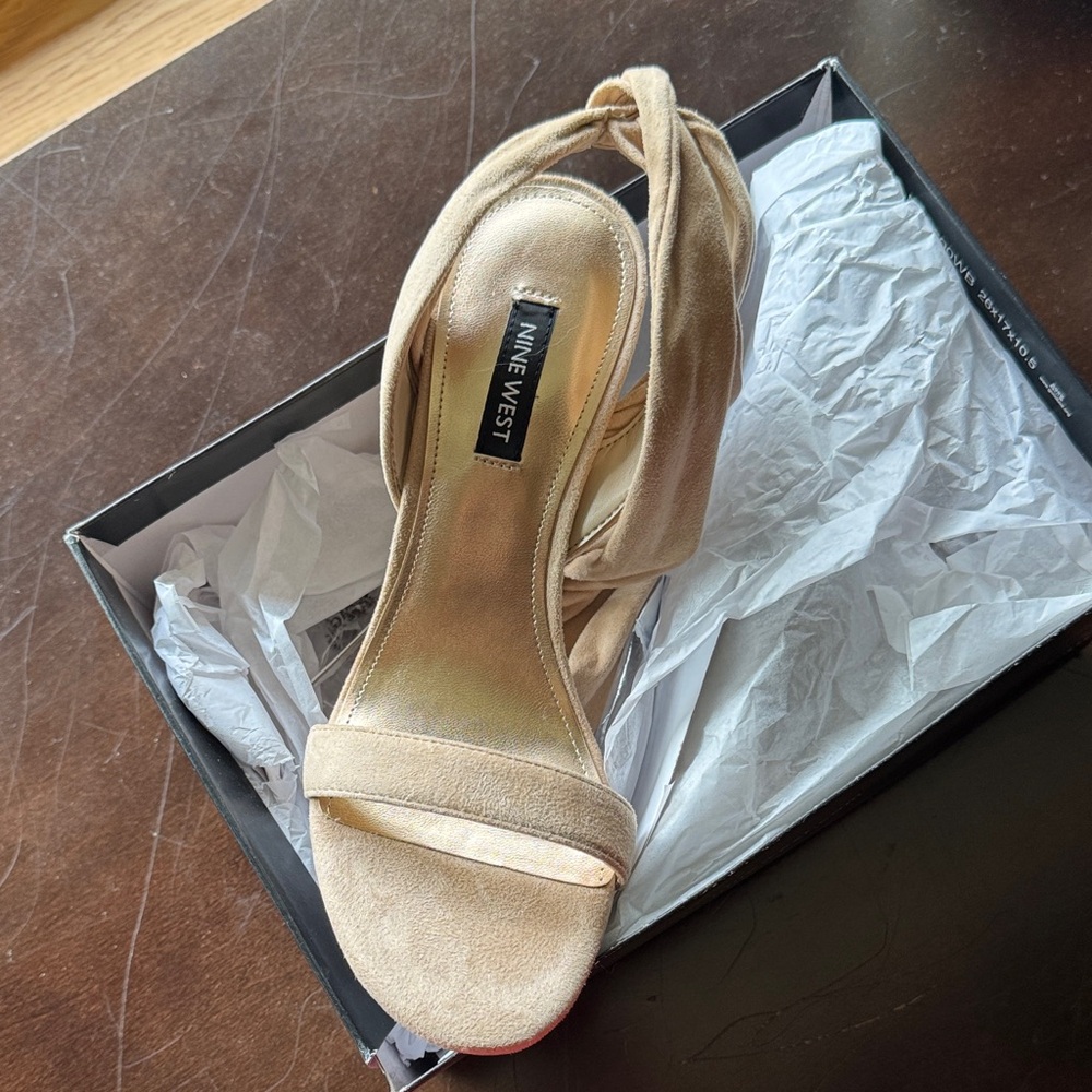 Nine West Beige Heeled Sandals